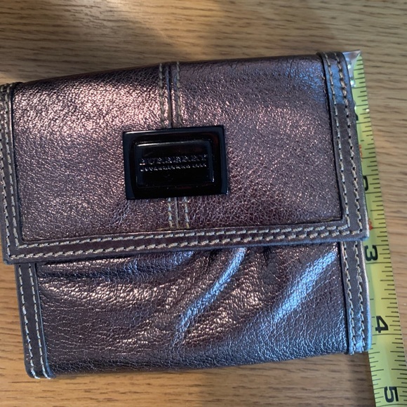 Burberry Silver Leather Wallet NWOT Mint - Picture 7 of 13